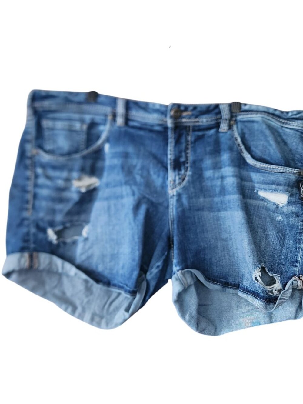 Silver Jeans Sam Denim Jean Shorts Distressed Womens Size 18